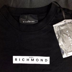 BRAND NEW JOHN RICHMOND BLACK T-SHIRT